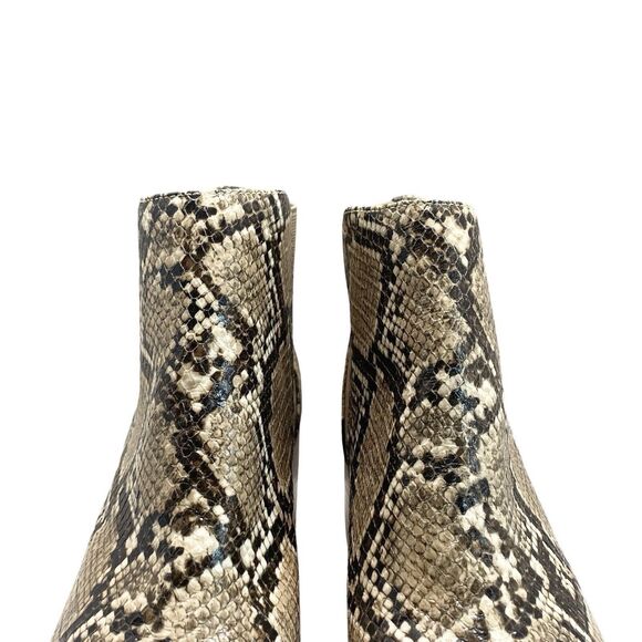 Chinese Laundry Womens Size 7 Snake Print Boot Bootie Slip On Pointed Toe - Picture 6 of 11